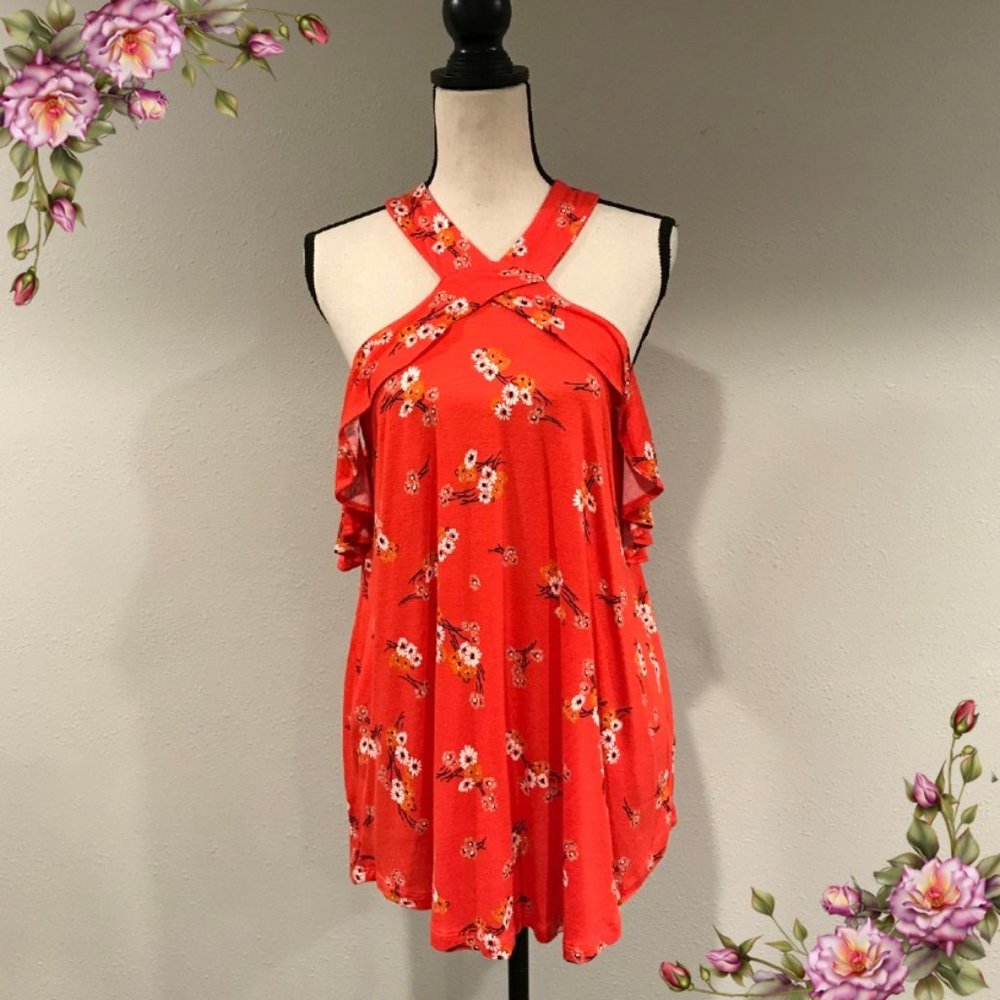 Maurices floral top, large EUC